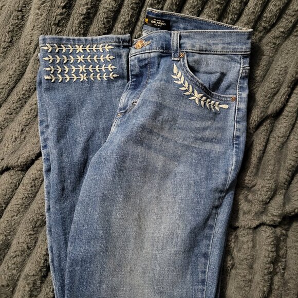LEE Embroidered Girlfriend Jeans Sz 8 - Picture 3 of 6